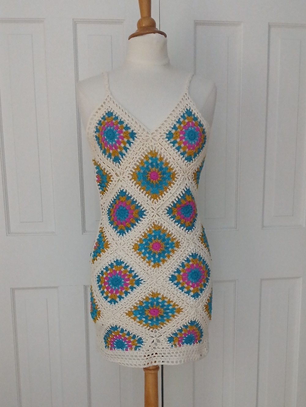 Hurley Crochet Diamonds Mini Coverup Dress